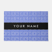 Paillasson Grec Meander Key Blue, Votre Nom, Personnaliser (Devant)