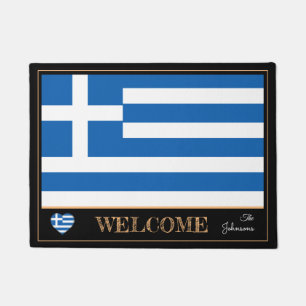 Paillasson Grèce & Grèce Drapeau maison matelas/sports Bienve
