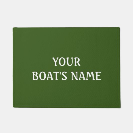 Paillasson Green Boat Name Dock Mat (Devant)
