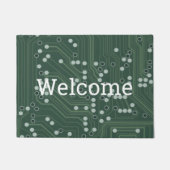 Paillasson Green Circuit Board Arrière - plan Motif Art Doorm (Devant)
