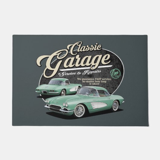 Paillasson Green Classic Car Garage (Devant)