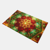Paillasson Green Red Decorative Holiday Doormat (Incliné)