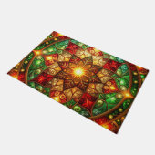 Paillasson Green Red Decorative Holiday Doormat (Incliné)