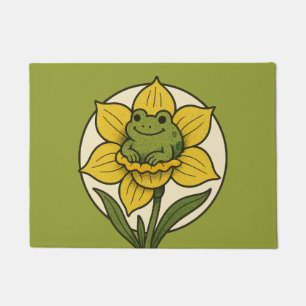 Paillasson Grenouille dans une froggy de jonquille