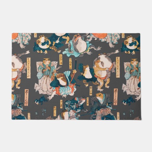 Paillasson Grenouille japonaise ukiyo-e Froggies (Devant)