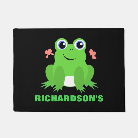 Paillasson Grenouille mignonne personnalisée (Devant)