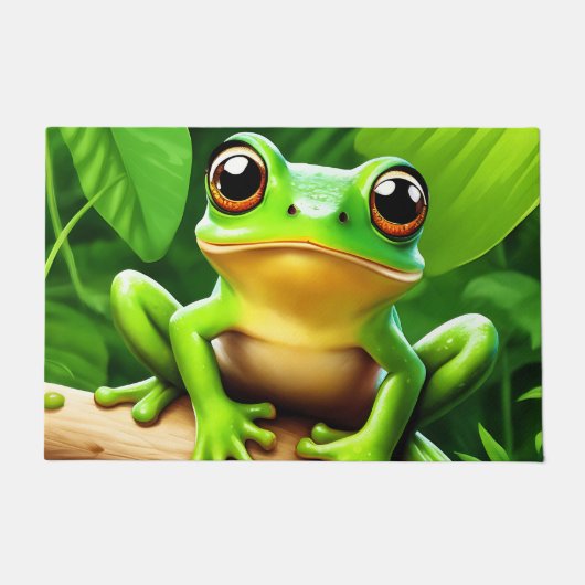Paillasson Grenouille sur branche Nature Art (Devant)