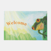 Paillasson Grenouille verte attrapant les rayons du soleil (Devant)