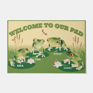Paillasson Grenouilles Police Porch Mat, Grenouille Family We