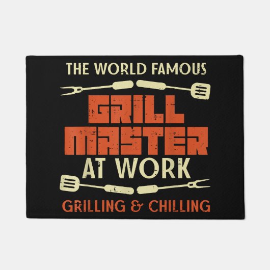 Paillasson Grill Master At Work Grilling Chilling Funny Bq P (Devant)