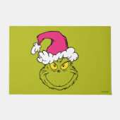 Paillasson Grinch in Pink Santa Hat (Devant)