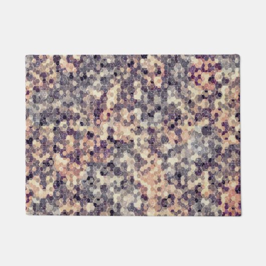 Paillasson Gris, beige géométrique (Devant)