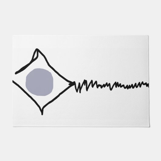 Paillasson Gris bleu point cassé cerf-volant (Devant)