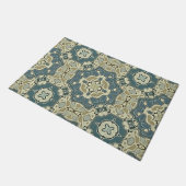 Paillasson Gris Bleu Vert Taupe Beige Brown Tribal Art (Incliné)