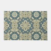 Paillasson Gris Bleu Vert Taupe Beige Brown Tribal Art (Devant)