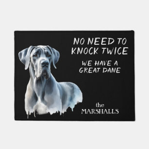 Paillasson Gris grand chien Danse Portrait Pas besoin de frap