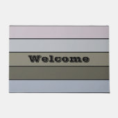 Paillasson Gris Vert Et Gris Noir Sur Papier Aquarelle (Devant)