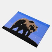 Paillasson Grizzly Bear en hiver - Art original de la faune (Incliné)