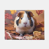 Paillasson Guinée Cochon et chute des feuilles d'automne (Devant)