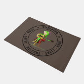 Paillasson Guitare Frog Home Sweet Home - Custom Text Welcome (Incliné)