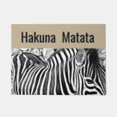 Paillasson  Hakuna  Matata  -zebra  close up  (Devant)