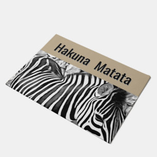 Paillasson Hakuna Matata -zèbre en gros plan