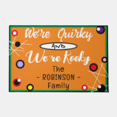 Paillasson Halloween amusant Quirling Orange Noir Rouge (Devant)