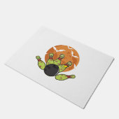 Paillasson Halloween Bowling Zombie Pins chauves-souris Bowle (Incliné)