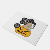 Paillasson Halloween Café - Cute Halloween Chat Boire (Incliné)