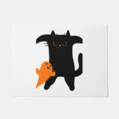 Paillasson Halloween chat effrayé (Devant)
