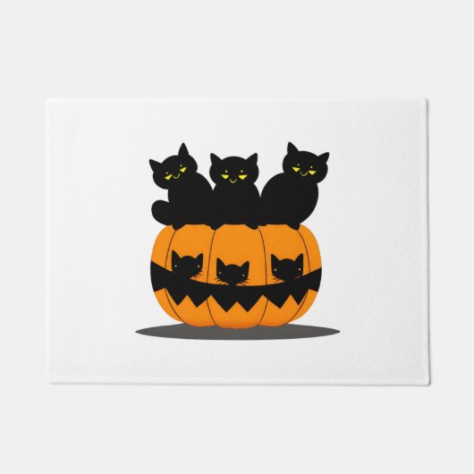 Paillasson Halloween chat noir (Devant)