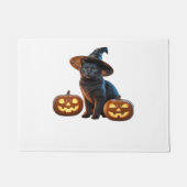 Paillasson Halloween Chat Noir Magic Classic T-Shirt (Devant)