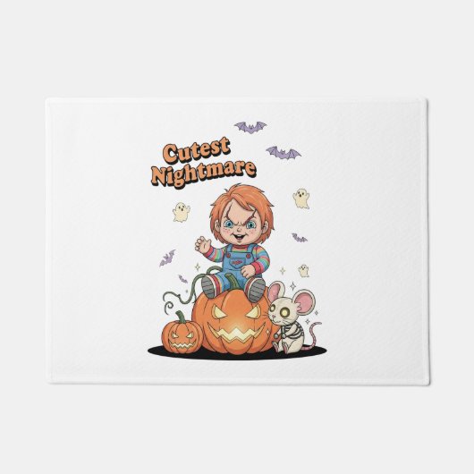 Paillasson Halloween cinglé de cauchemar (Devant)