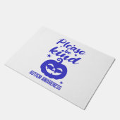 Paillasson Halloween Citrouille bleu Autisim sensibilisation (Incliné)