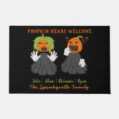 Paillasson Halloween Citrouille Chefs Éffrayants Ghouls Nom p (Devant)