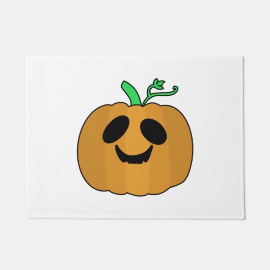 Paillasson Halloween Citrouille effrayant V2 (Devant)