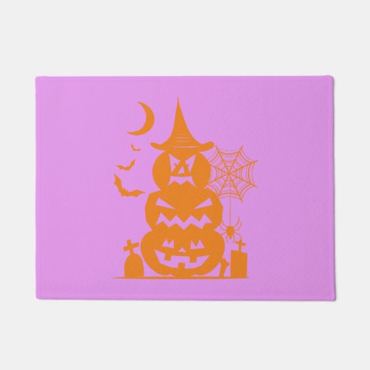 Paillasson Halloween Citrouille empilé (Devant)