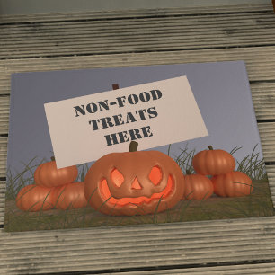 Paillasson Halloween Citrouille Non Nourriture Traitements Ic