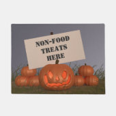 Paillasson Halloween Citrouille Non Nourriture Traitements Ic (Devant)
