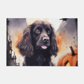 Paillasson Halloween Cocker Spaniel Avec Citrouilles (Devant)