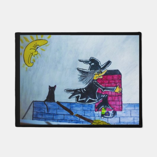 PAILLASSON HALLOWEEN CRASHED WITCH (Devant)