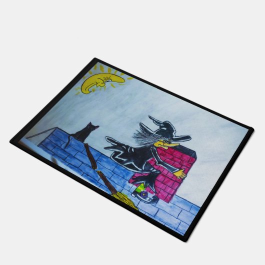 PAILLASSON HALLOWEEN CRASHED WITCH (Incliné)