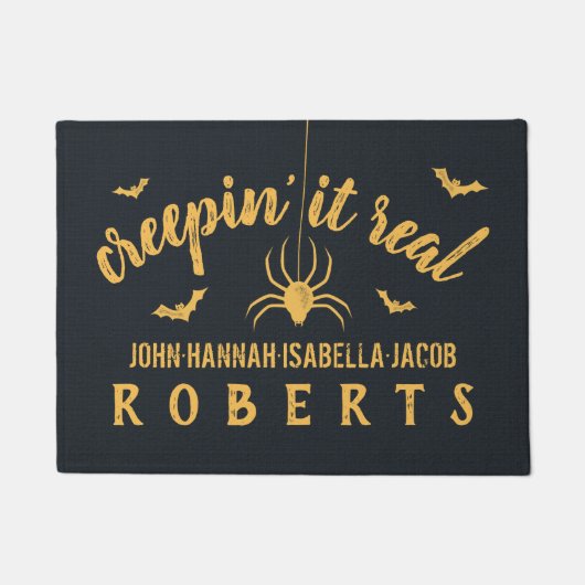 Paillasson Halloween Creepin it Real Custom Rusder Spider Bat (Devant)