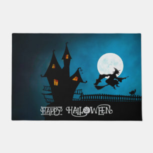 Paillasson Halloween Cute Éffrayant Whimsical Purple Navy