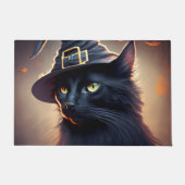 Paillasson Halloween de chat noir (Devant)