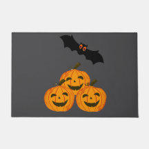 Halloween drôle. Citrouilles et une chauve-souris