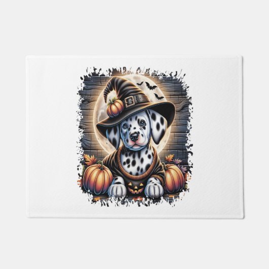 Paillasson Halloween du chien dalmate (Devant)