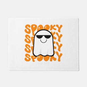 Paillasson Halloween Éffrayant orange noir