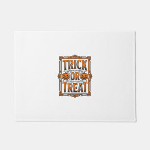 Paillasson Halloween Farce Friandise Citrouilles Crânes Gravu