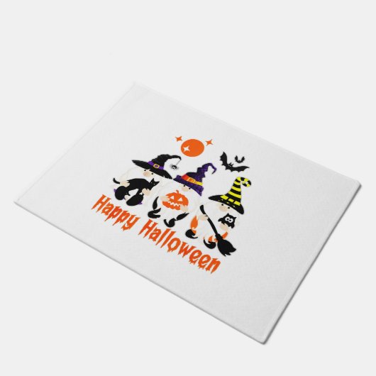 Paillasson Halloween Gnomes mignonne Automne Citrouille Autom (Incliné)